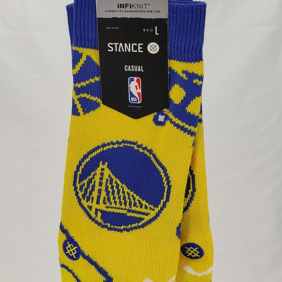 NWT Stance x NBA GOLDEN STATE LANDMARK Crew Socks Size L - Picture 3 of 9